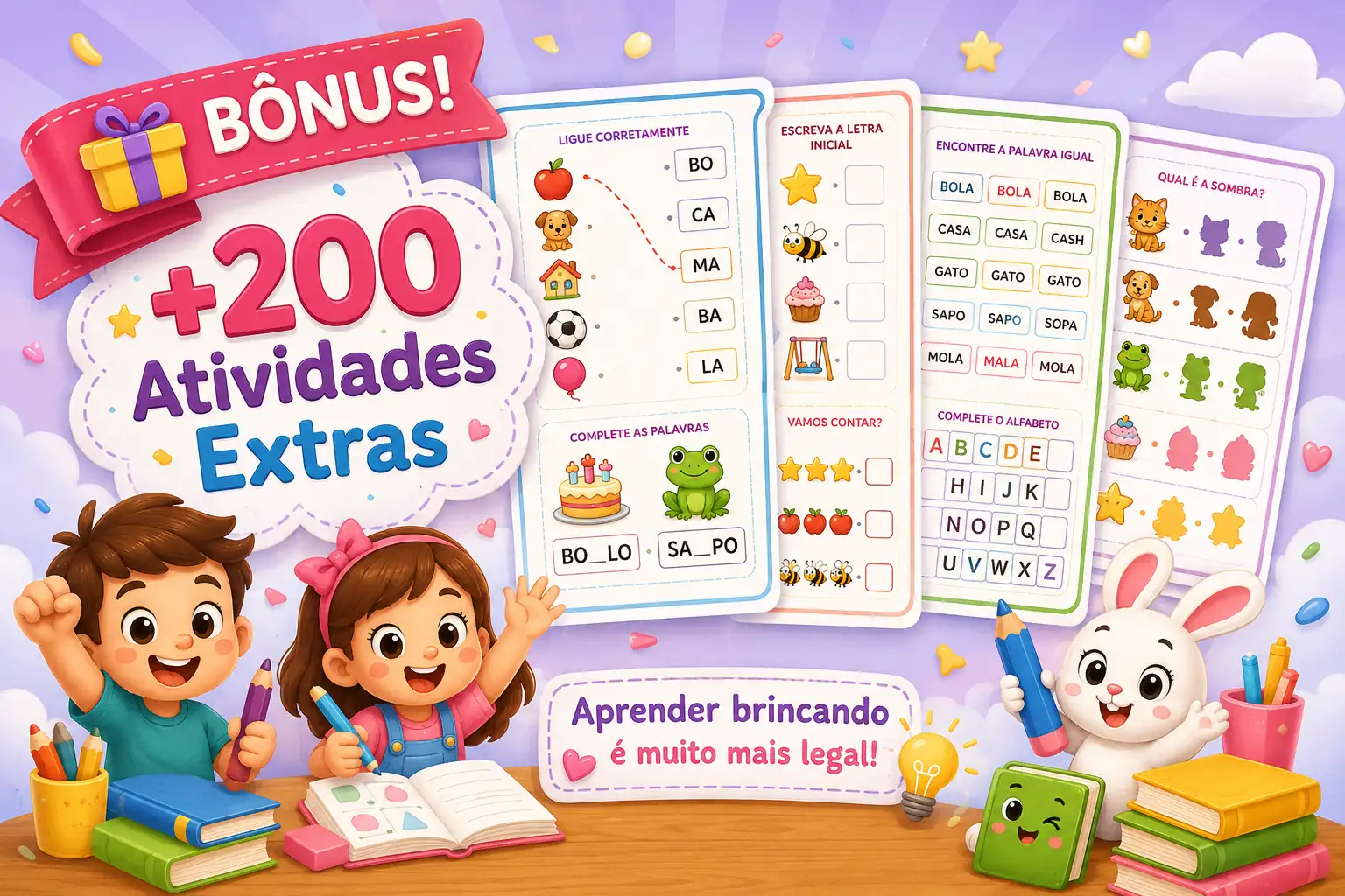 +200 Atividades Extras de Alfabetização